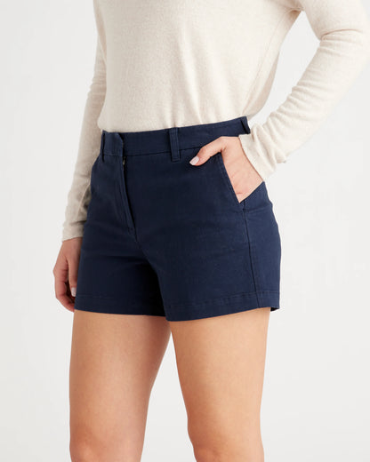 Organic Stretch Cotton Chino Shorts - 0 / Shell Pink