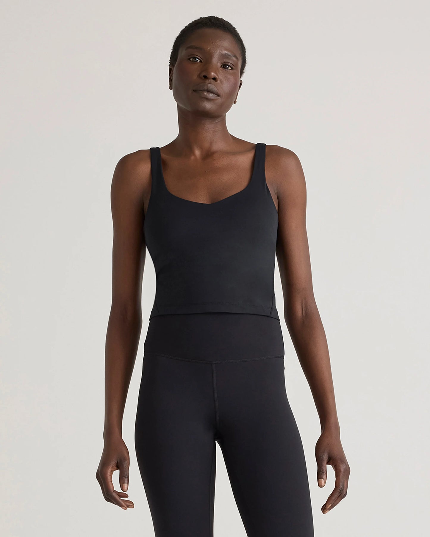 Ultra-Form V-Neck Cropped Tank - XS / Forest Green