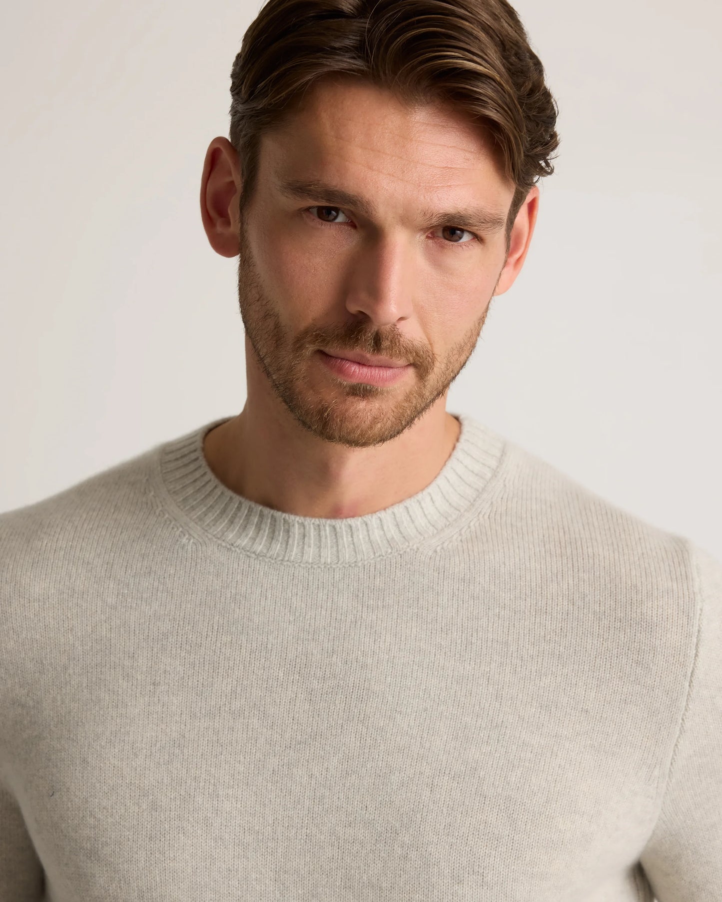 Luxe Baby Cashmere Crewneck Sweater - S / Heather Pewter