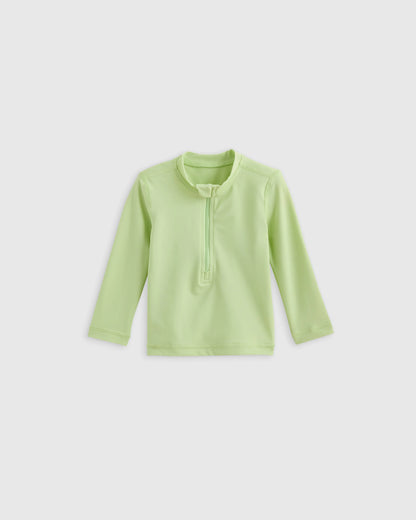 Long Sleeve Zip-Up Rash Guard - 0-3M / Yellow