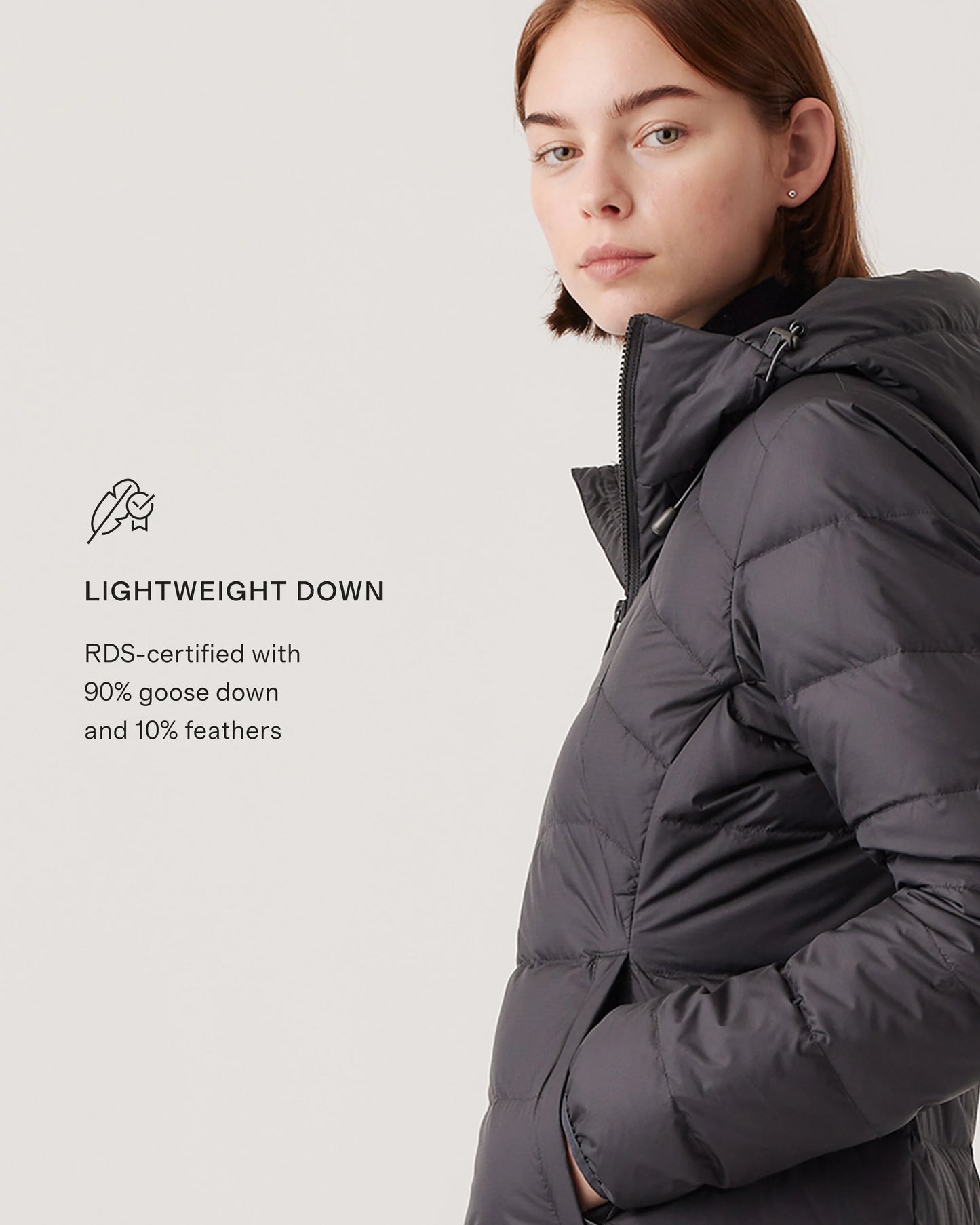 Lightweight Down Packable Puffer Hooded Jacket - XS / Navy
