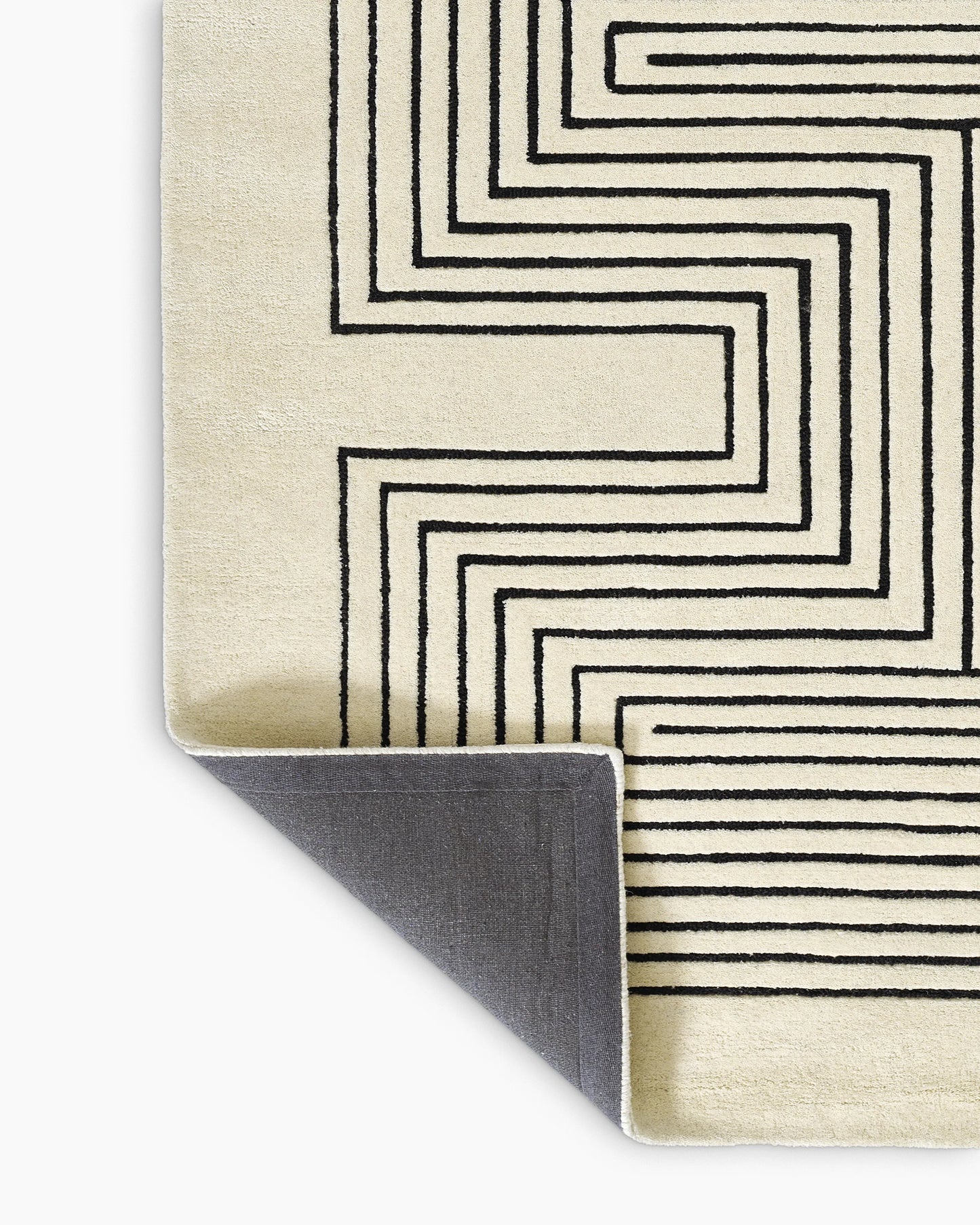 Langdon Hand-Tufted Wool Rug - 3'6" x 5'6" / Beige
