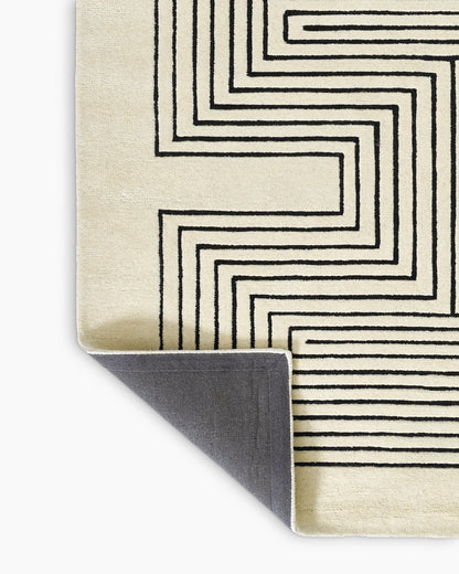 Langdon Hand-Tufted Wool Rug - 3'6" x 5'6" / Beige