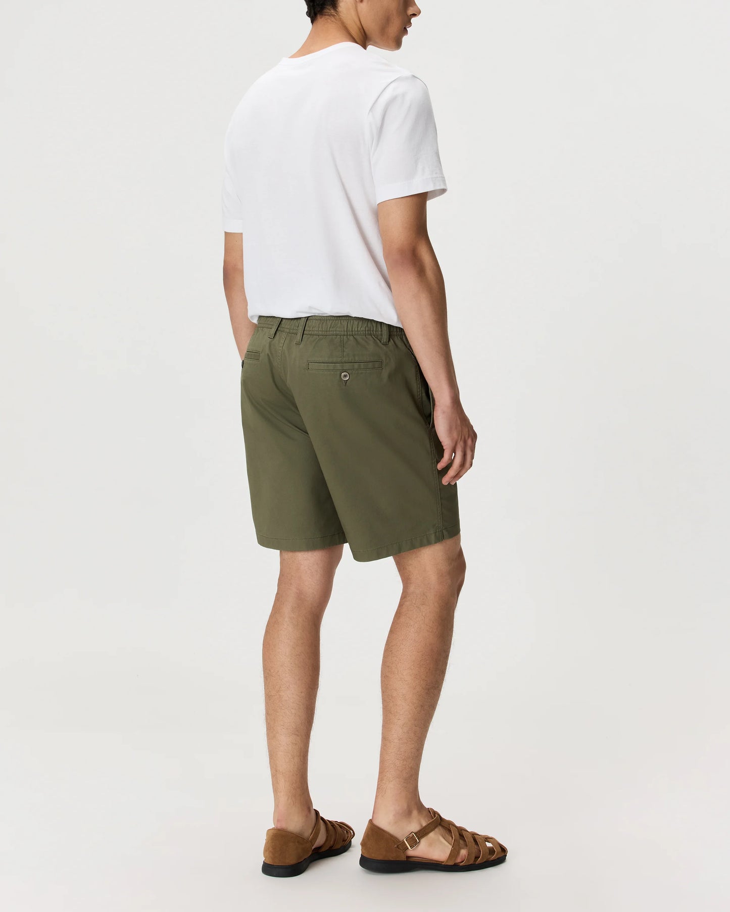 Organic Stretch Cotton Pull On Chino Shorts - 7" - XS / Sand Dune