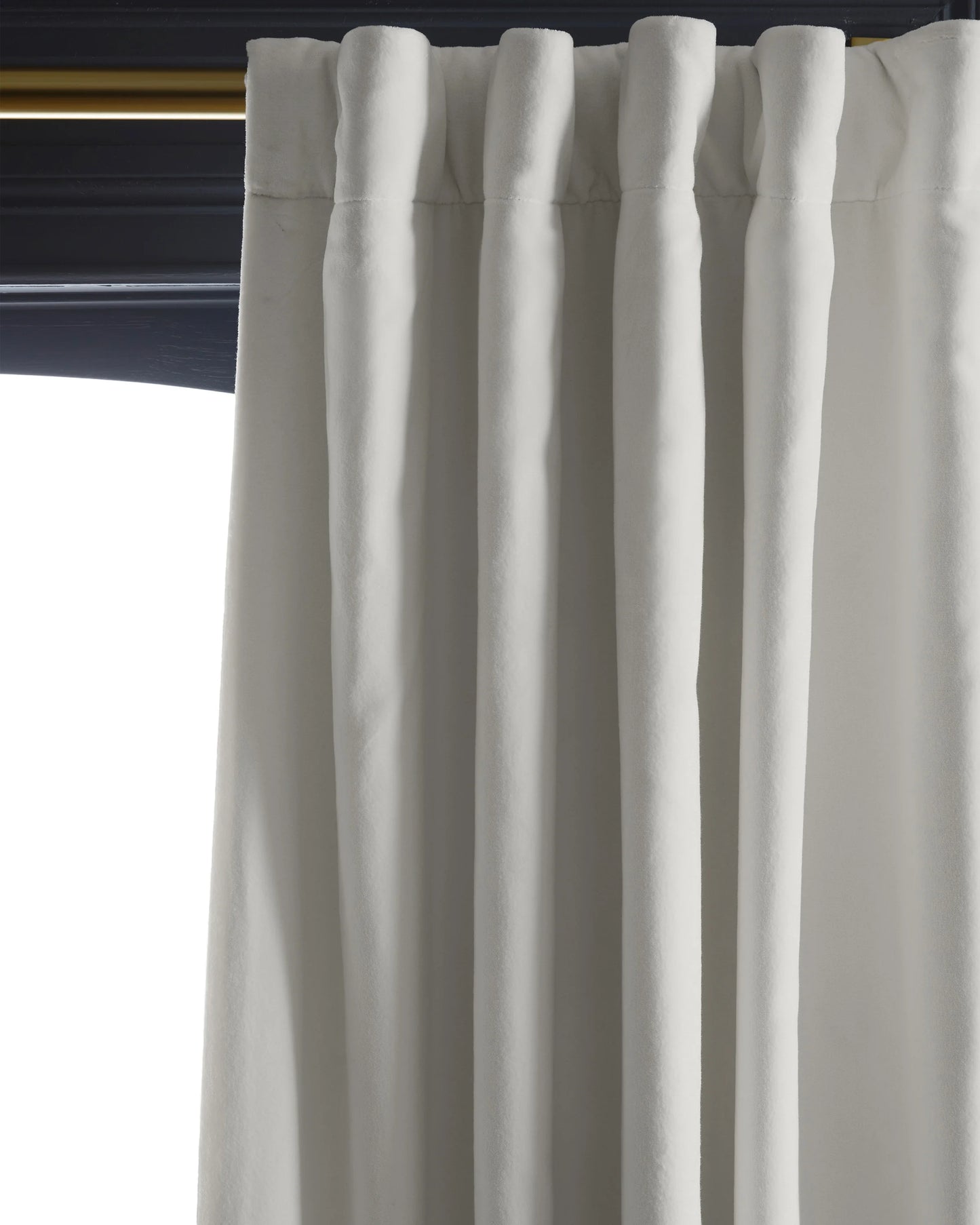 Cotton Velvet True Blackout Curtain - 48x84 / Ivory