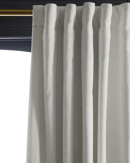Cotton Velvet True Blackout Curtain - 48x84 / Ivory