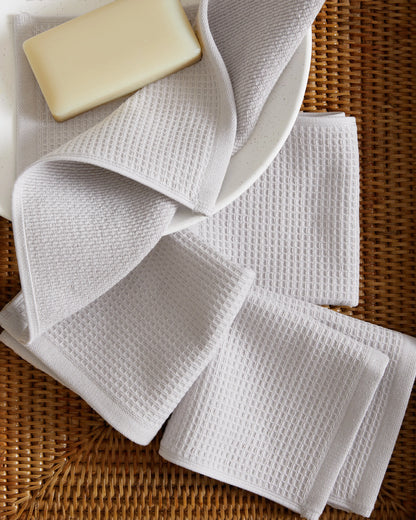 Turkish Waffle Terry Bath Towel Bundle - One Size / White