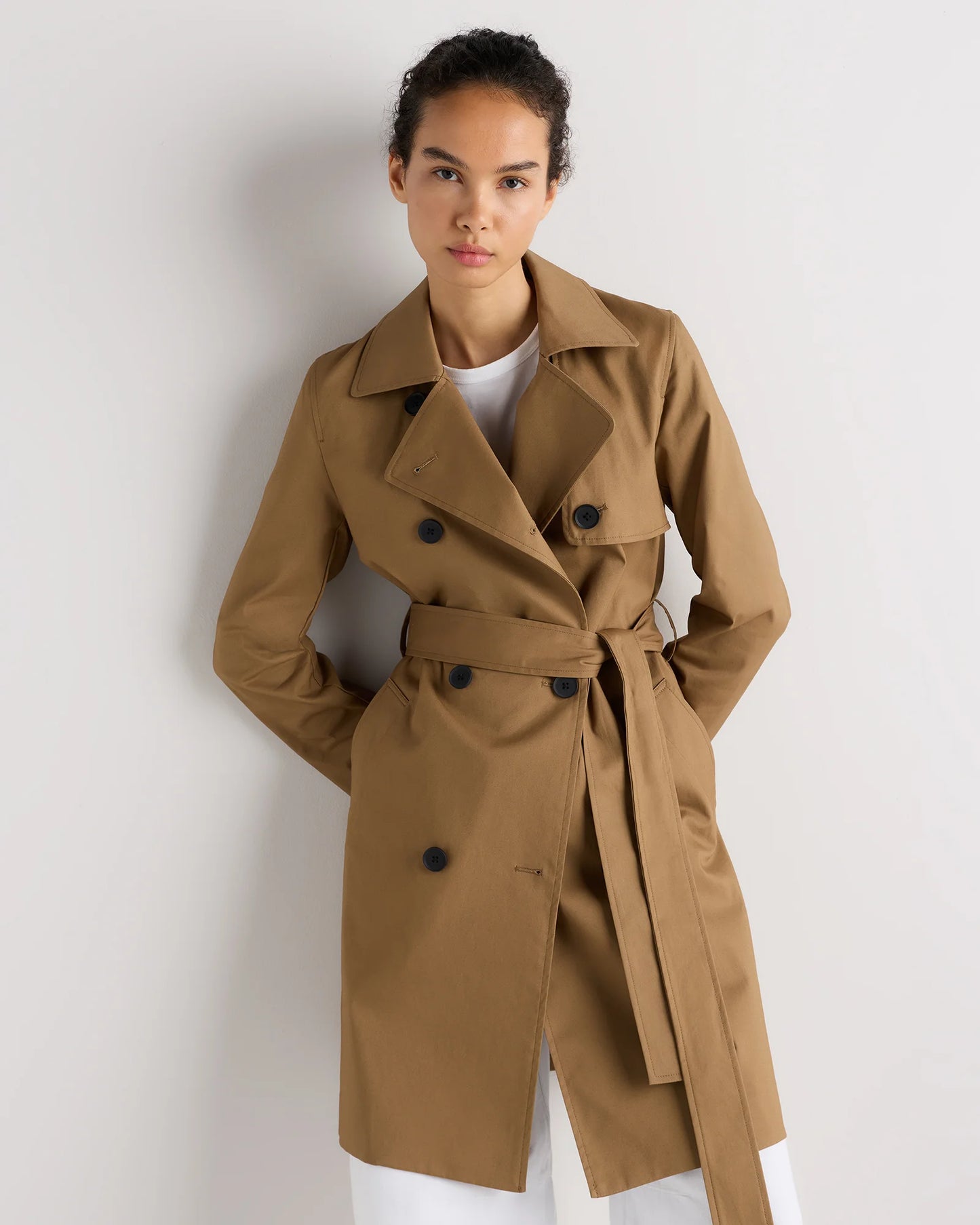 Comfort Stretch Trench Coat - XS / Navy