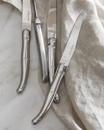 Jean Dubost Laguiole Stainless Steel Steak Knives (Set of 6) - One Size / No Color