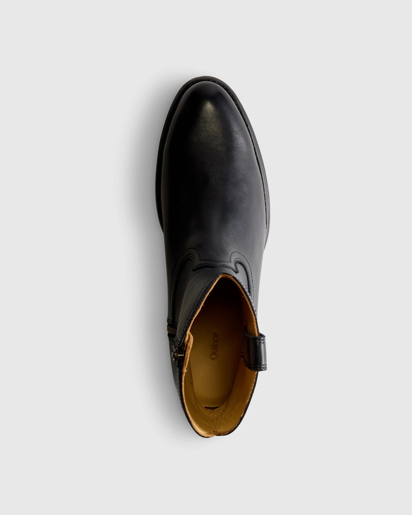 Crafted Leather Western Zip Boot - 7 / Dark Chocolate