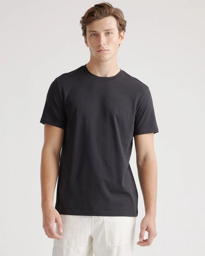 Cotton Modal Crew Neck Tee - S / Bold Black