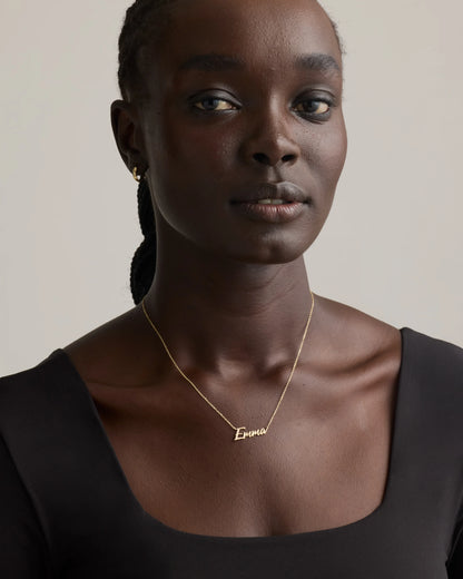 14K Gold Script Name Necklace - One Size / Yellow Gold