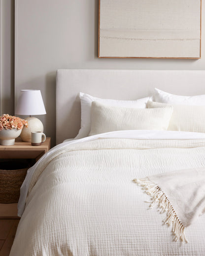 Organic Cotton Gauze Duvet Cover - Twin / Dried Sage