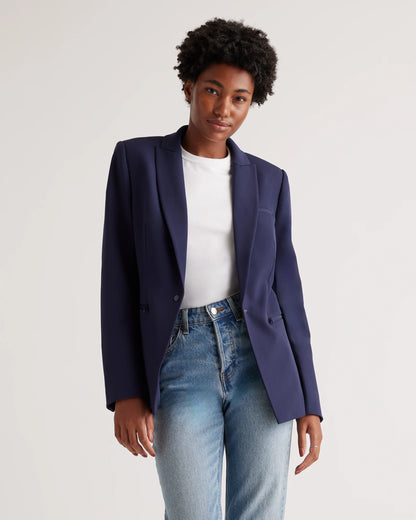 Scuba Single-Breasted Convertible Blazer - XS / True Black