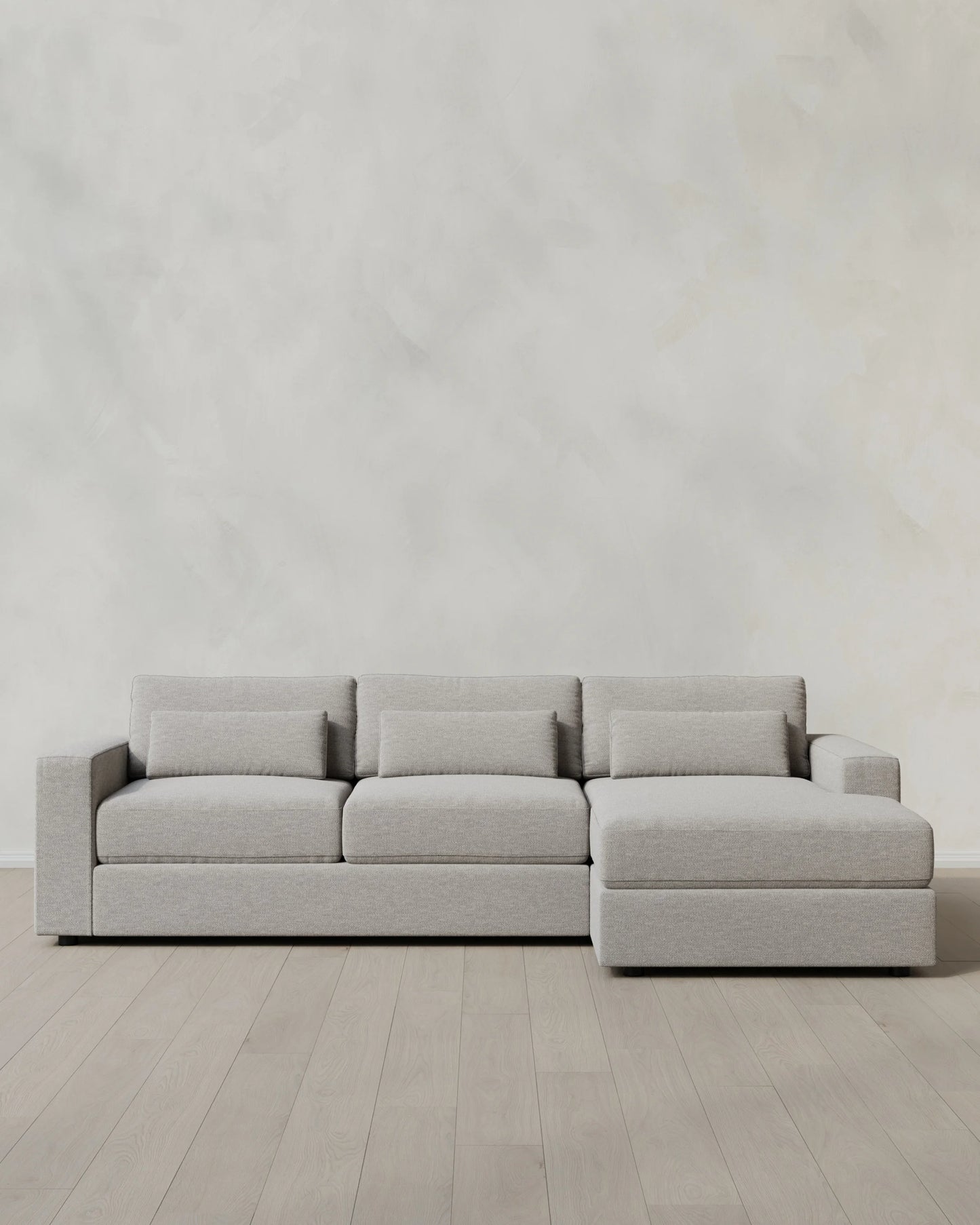 Ashford Deep Seat Chaise Sectional in Performance Basketweave - 119" Right Arm / Flax