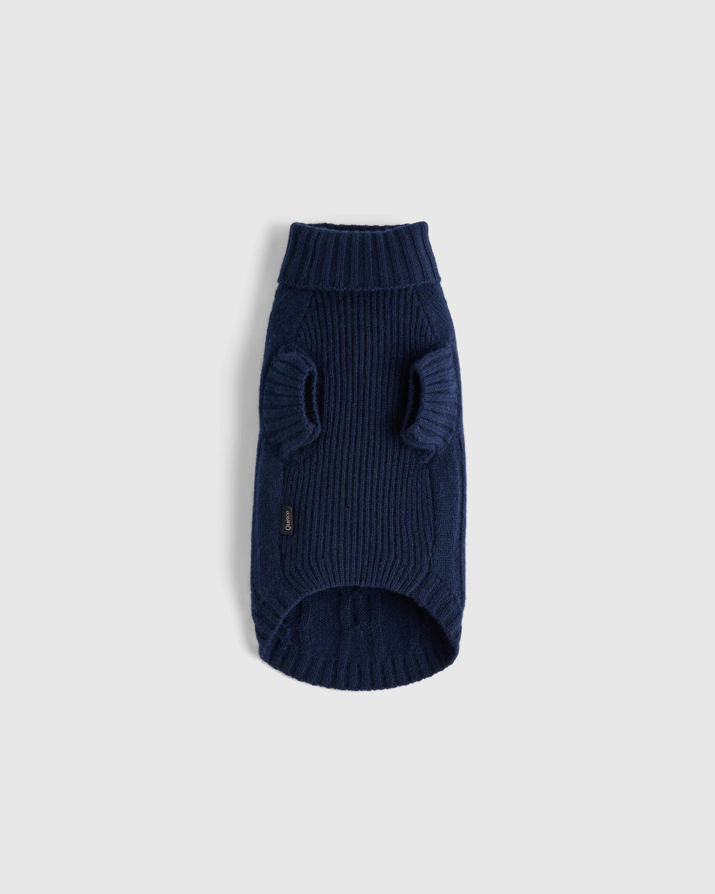 Mongolian Cashmere Cable Knit Dog Sweater - XS / True Navy