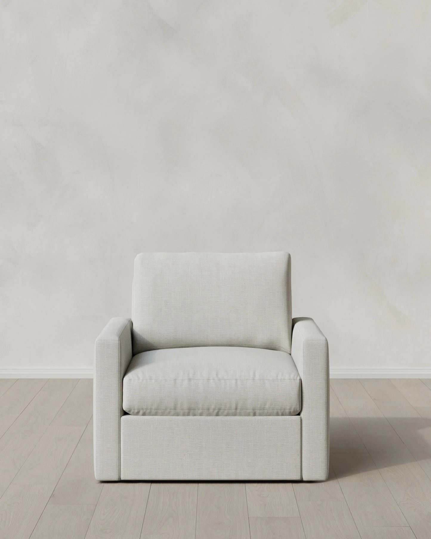 Brennan Swivel Chair in Performance Chenille Linen Blend - 32" / Slate