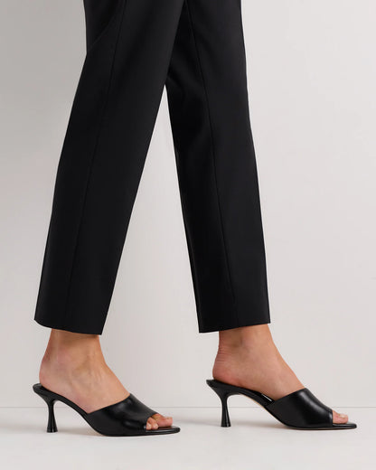 Italian Leather 65mm Stiletto Mule - 5 / Black