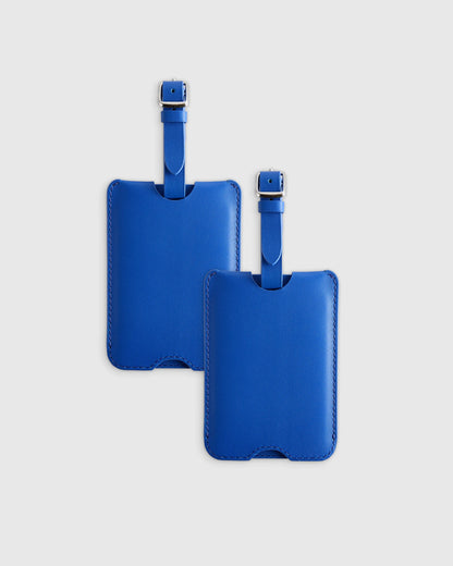 Nappa Leather Luggage Tag (2-Pack) - One Size / Cobalt Blue