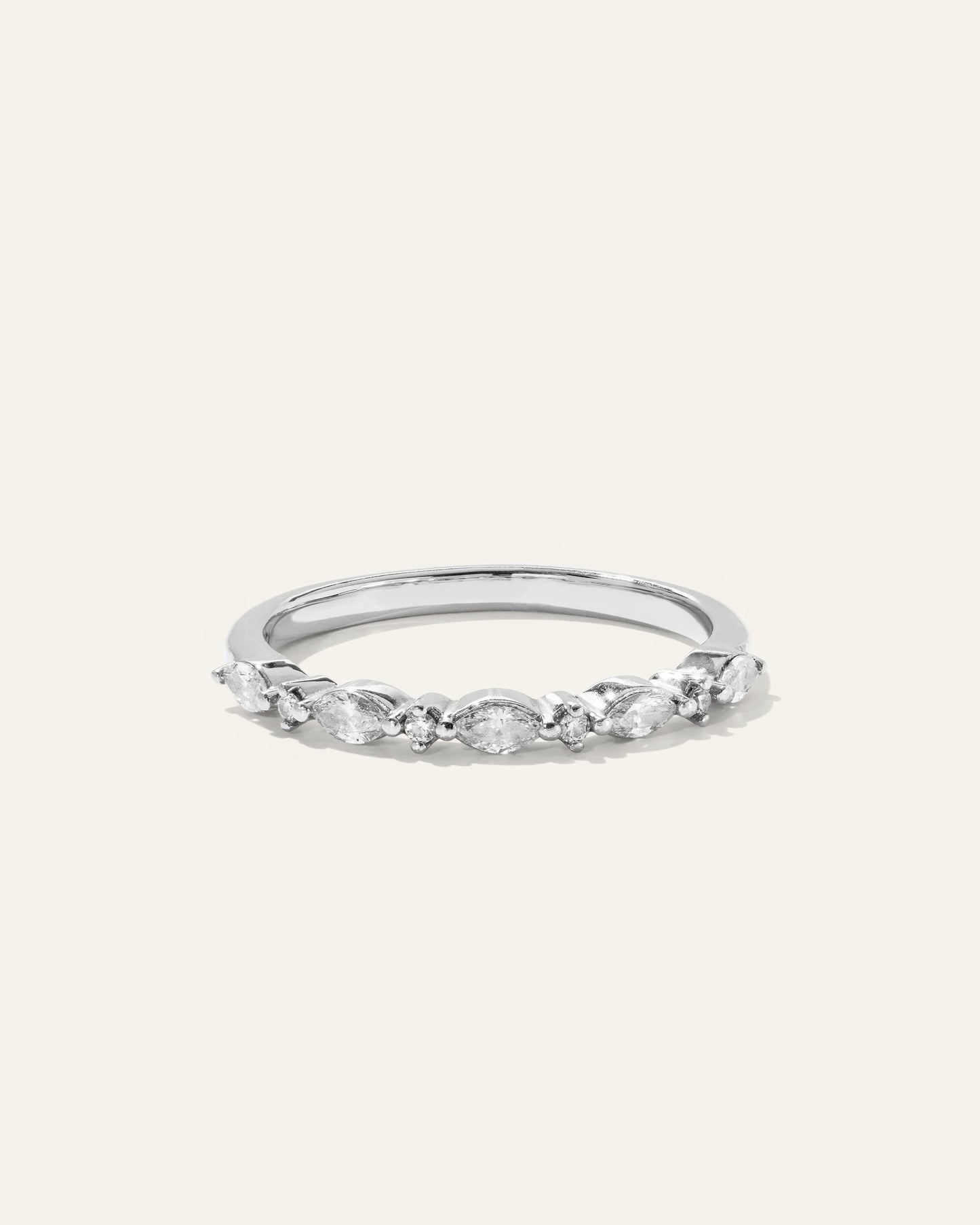 Diamond Alternating Marquise & Round Band - 4 / Yellow Gold