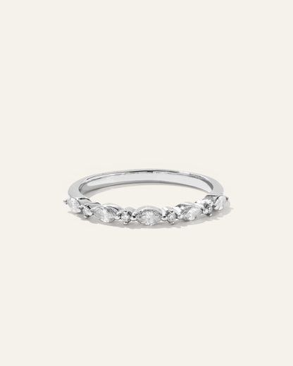 Diamond Alternating Marquise & Round Band - 4 / Yellow Gold