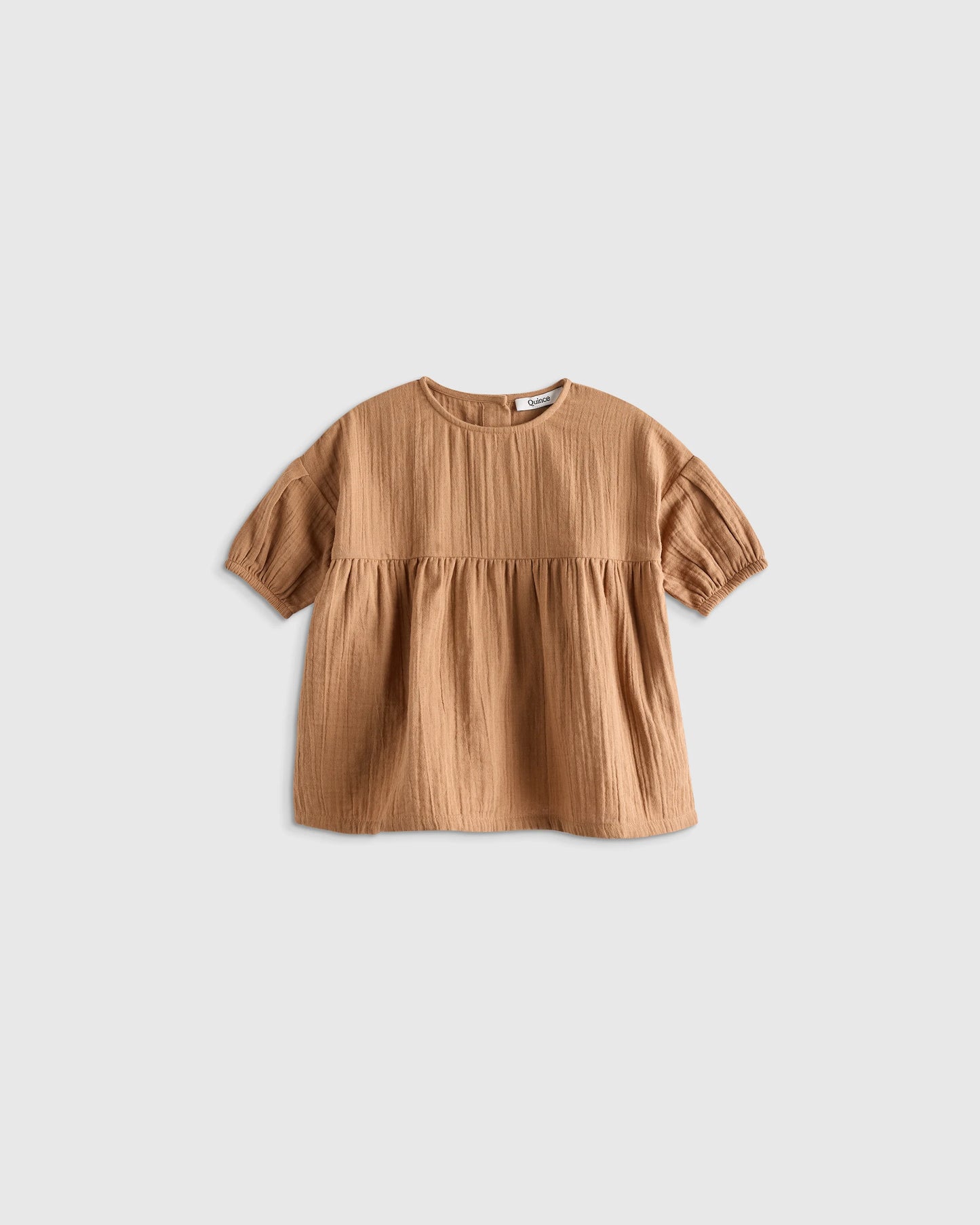 100% Organic Cotton Gauze Dress - 12-18M / Coral Blush