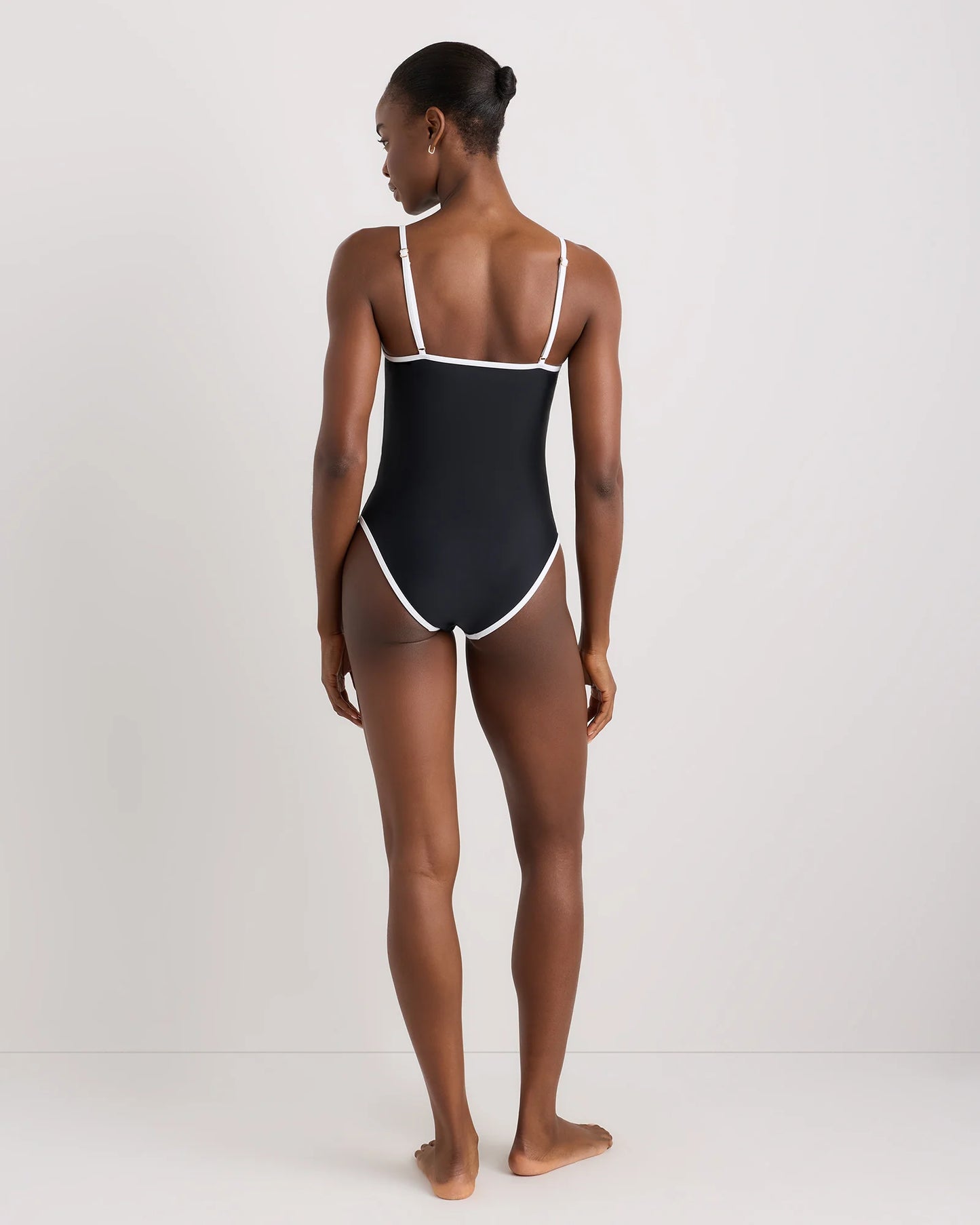 Italian Cami One-Piece Swimsuit - XS / Black