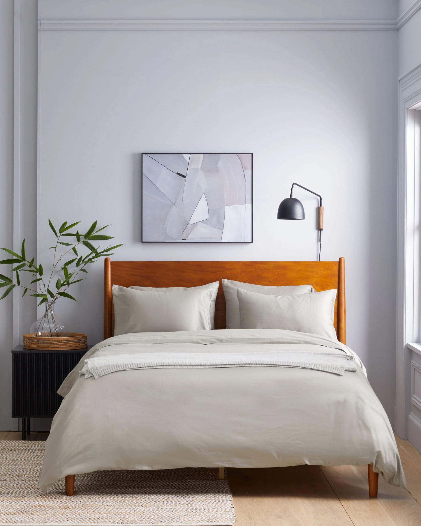Luxury Organic Sateen Duvet Cover Set - Twin / Ivory