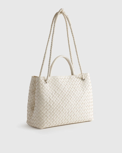 Romy Handwoven Satchel - One Size / Cognac