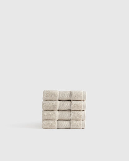 Classic Organic Turkish Cotton Washcloth (Set of 4) - One Size / White
