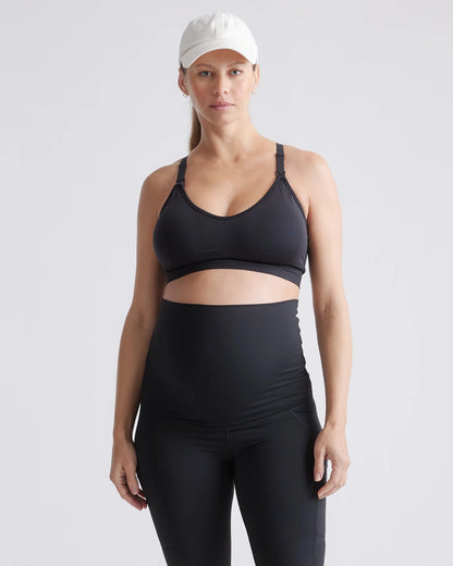Seamless Low Impact Maternity & Nursing Sports Bra - XS / Navy