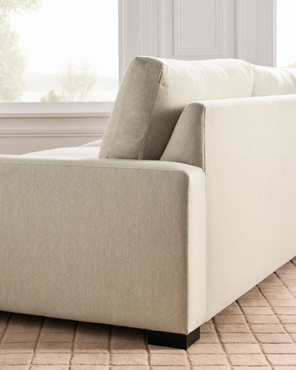 Stillman Sleeper Sofa in Performance Basketweave - Queen / Flax