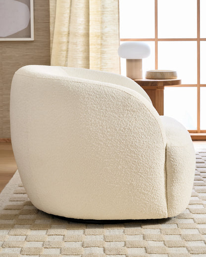 Performance Boucle Swivel Chair - One Size / Mocha Fog