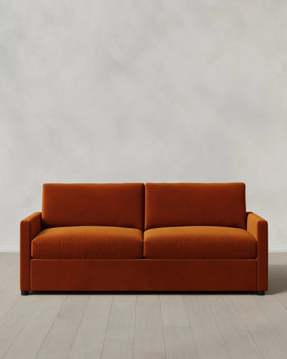 Brennan Sofa in Performance Velvet - 7ft / Taupe