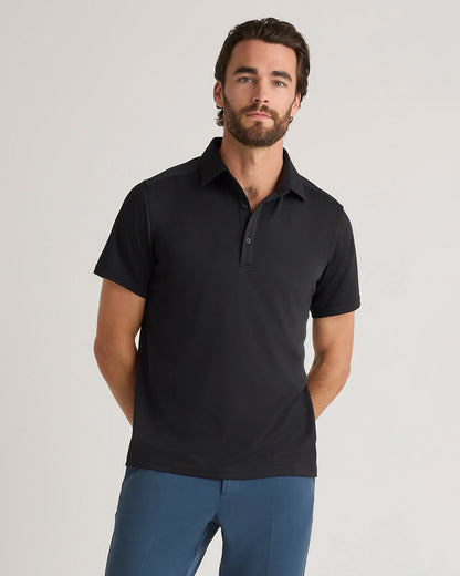 Commuter Stretch Pique Polo - S / Dark Coal