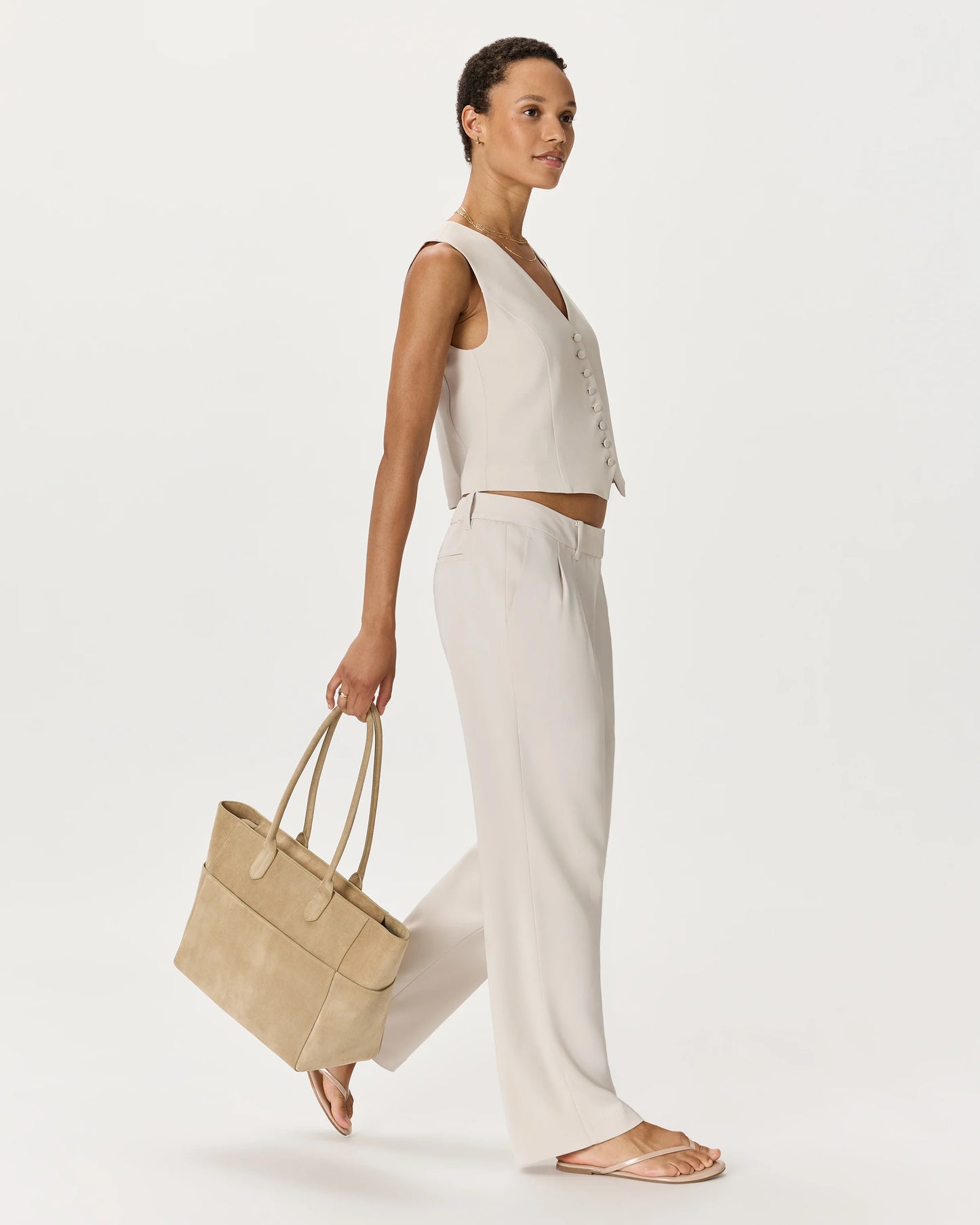 Hudson Suede Tote - One Size / Chocolate Brown