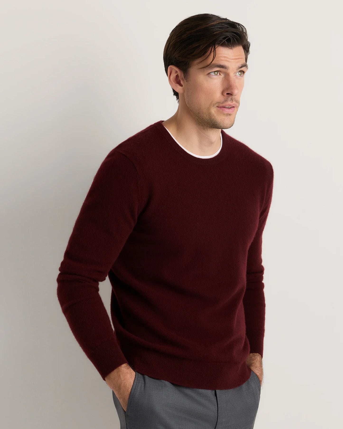 Mongolian Cashmere Crewneck Sweater - XS / Black