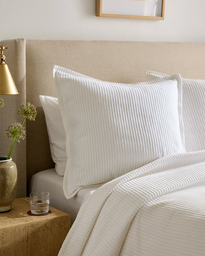 Organic Cotton Matelasse Euro Sham - Euro / Dried Sage