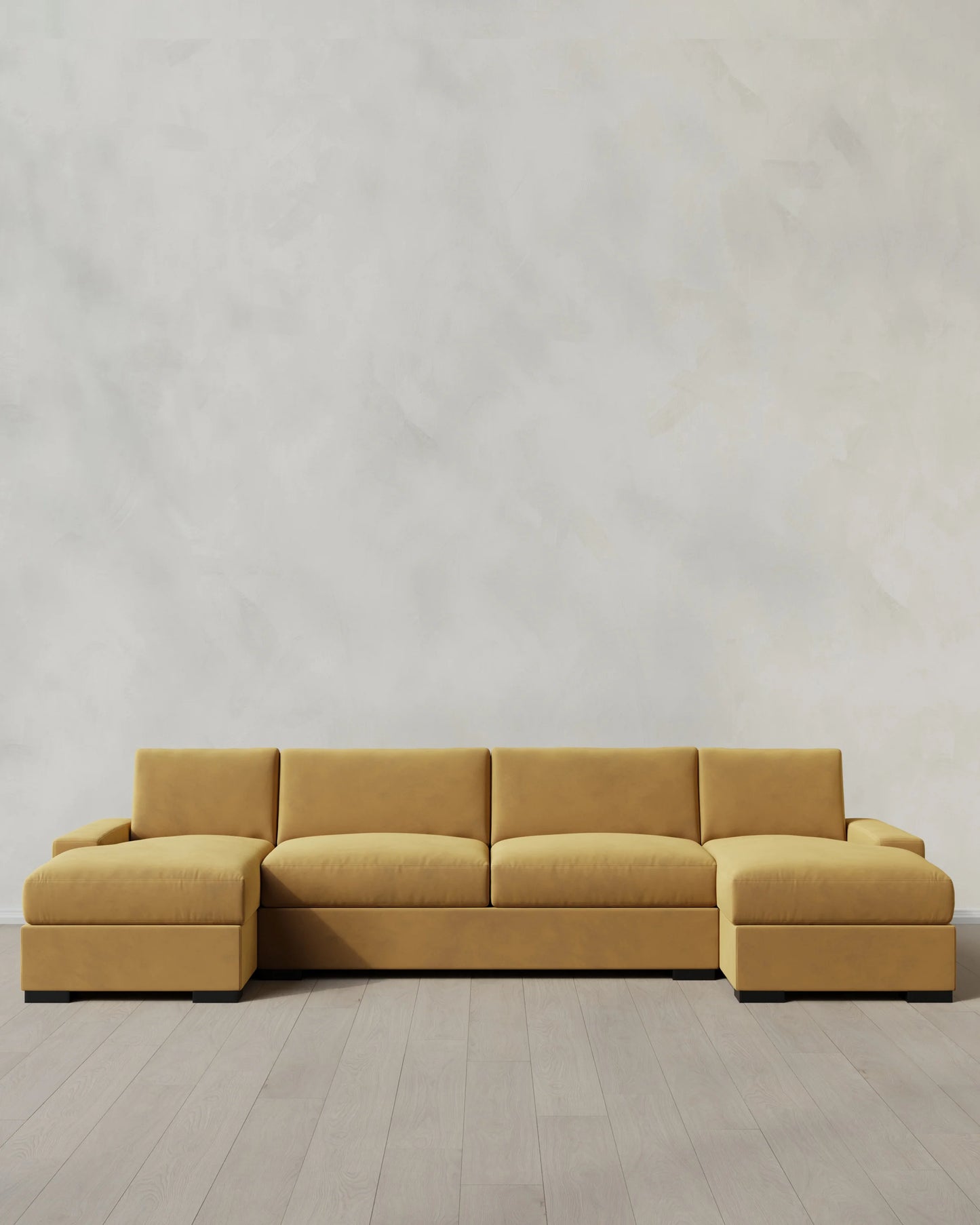 Stillman U Sectional in Performance Velvet - One Size / Java