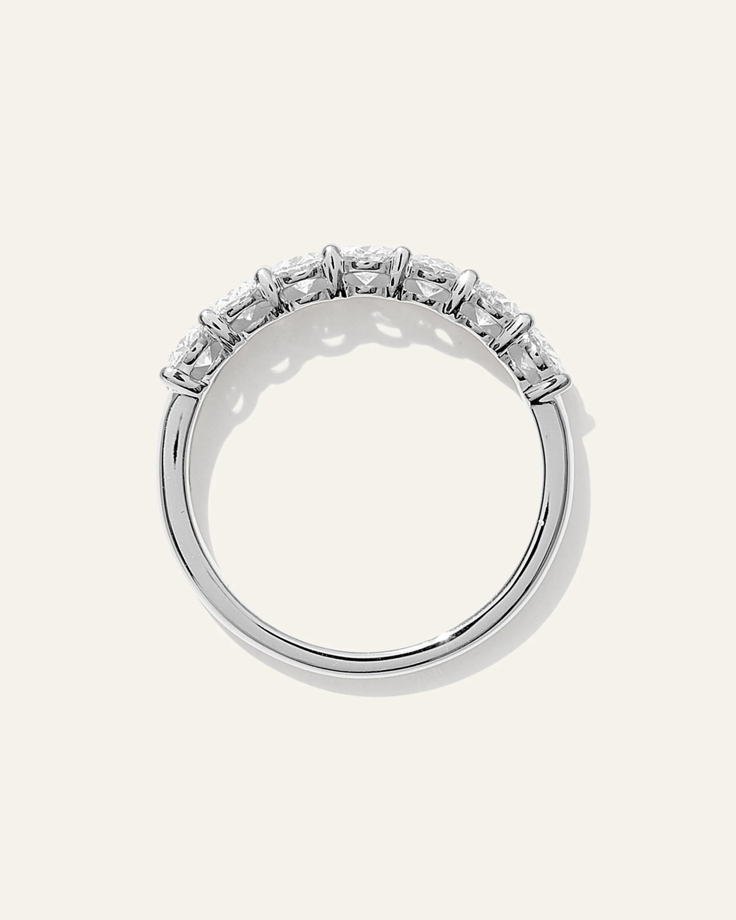Lab Grown Diamond Oval Seven Stone Band - 4 / Yellow Gold
