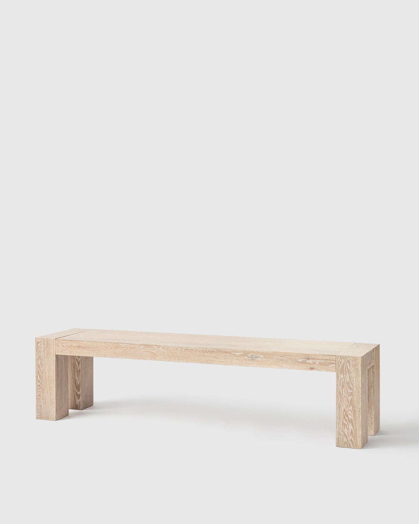 Reclaimed Oak Parsons Dining Bench - One Size / Weathered Oak