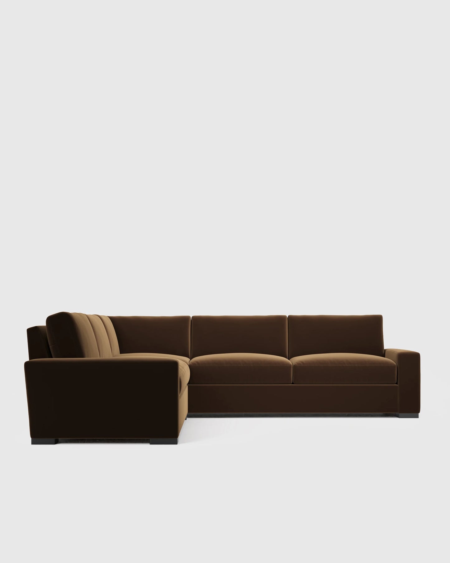 Stillman L Sectional in Performance Velvet - 116x116 / Java
