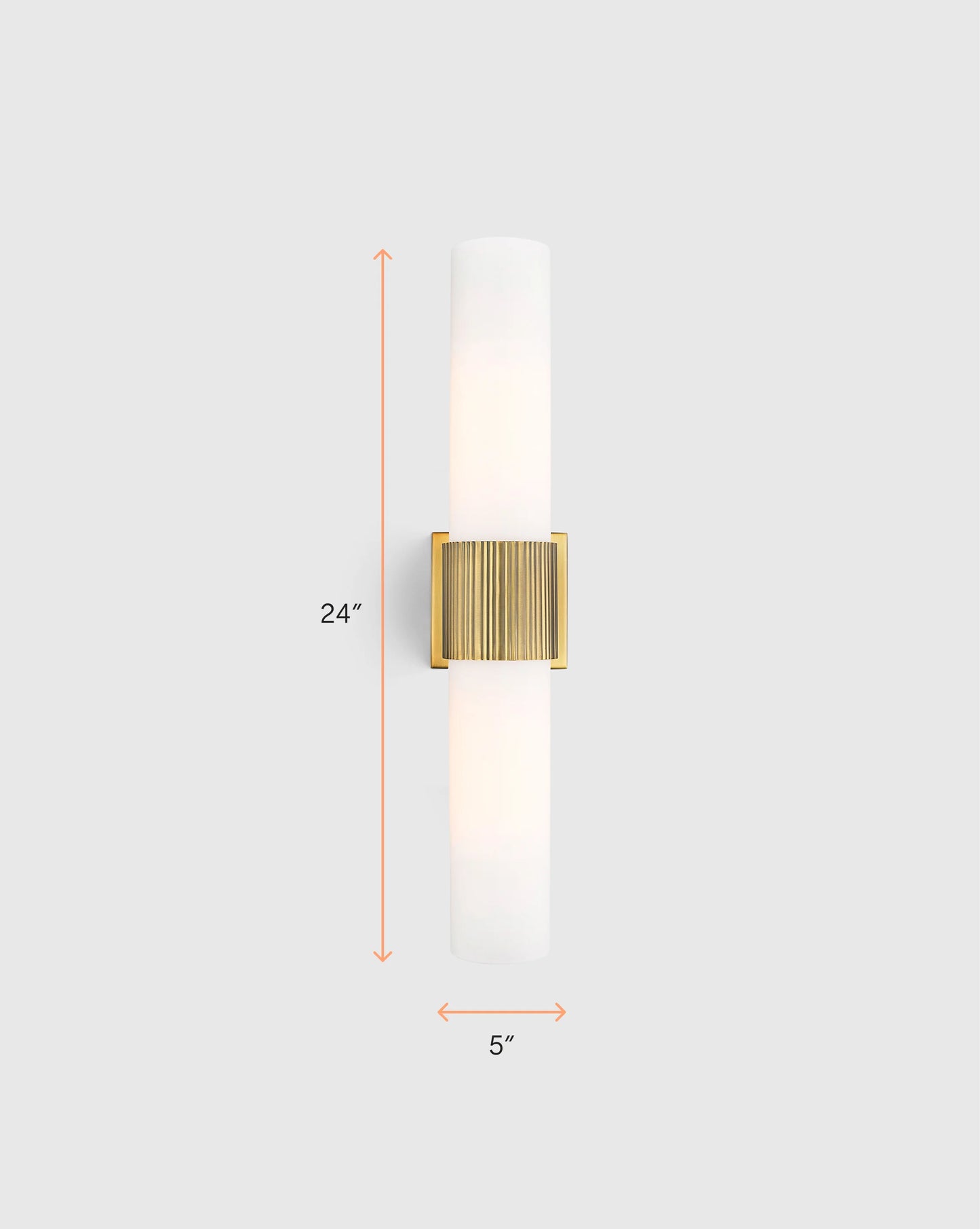 Classic Glass Vanity Sconce - One Size / Brass