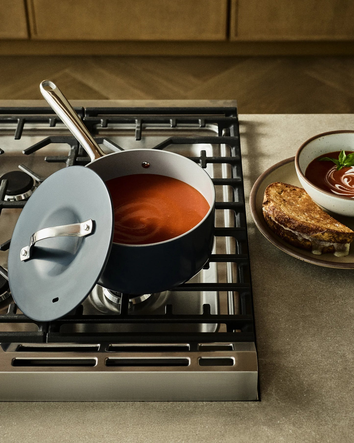 Ceramic Nonstick Saucepan: 3QT - One Size / Navy