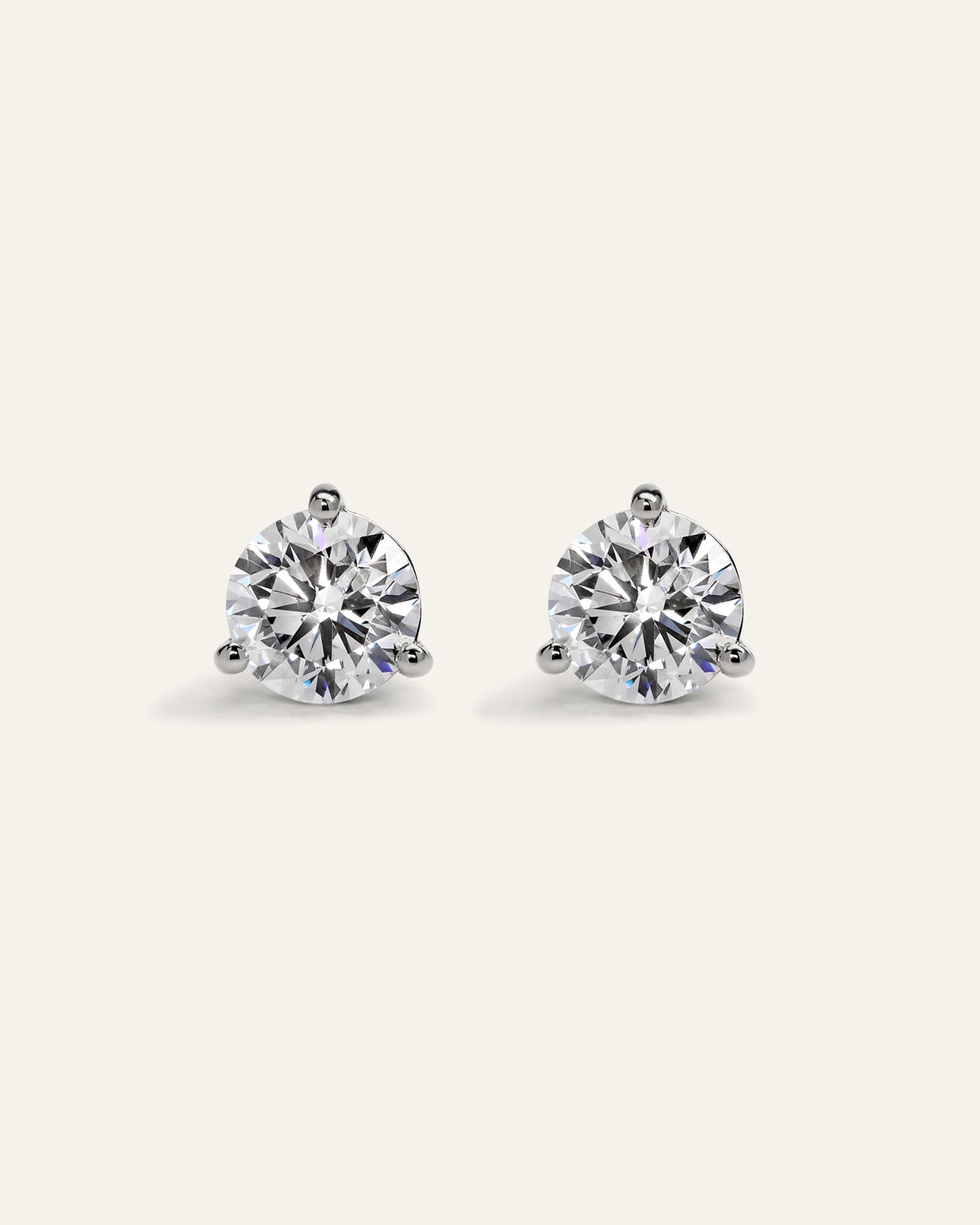14K Gold Lab Grown Diamond Martini Studs - 4ctw - One Size / Yellow Gold