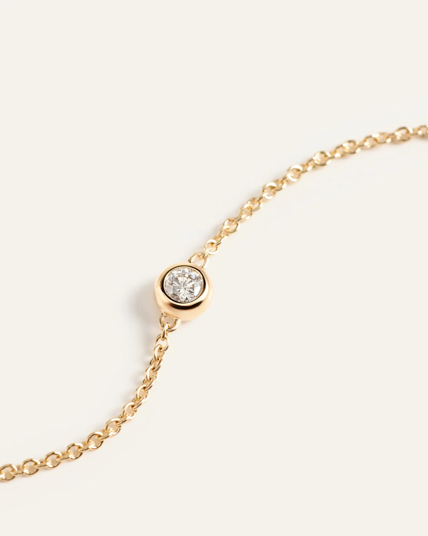 14K Gold Diamond Bezel Station Necklace - One Size / Yellow Gold