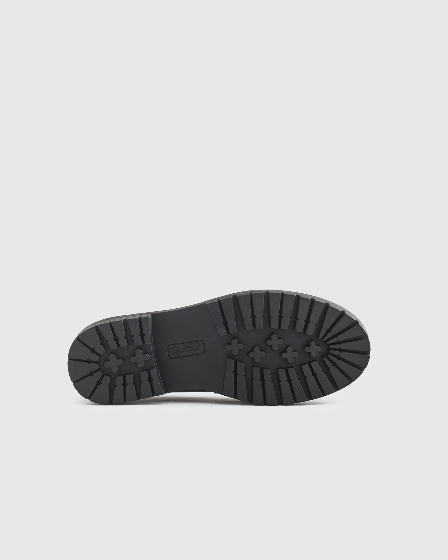 Italian Leather Lug Sole Loafer - 5 / Black