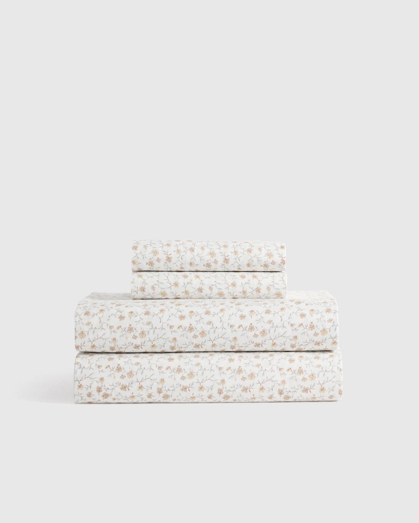Organic Crisp Percale Floral Sheet Set - Twin / Blue Florette