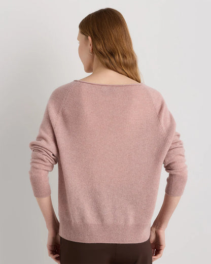 Mongolian Cashmere Boatneck Sweater - XS / Black