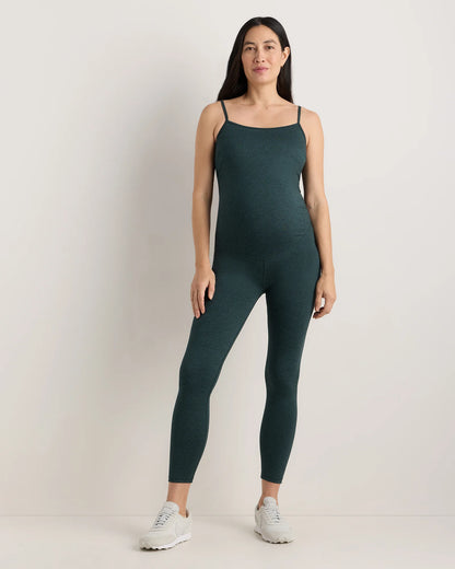 Ultra-Soft Maternity Jumpsuit - XS / Heather Black